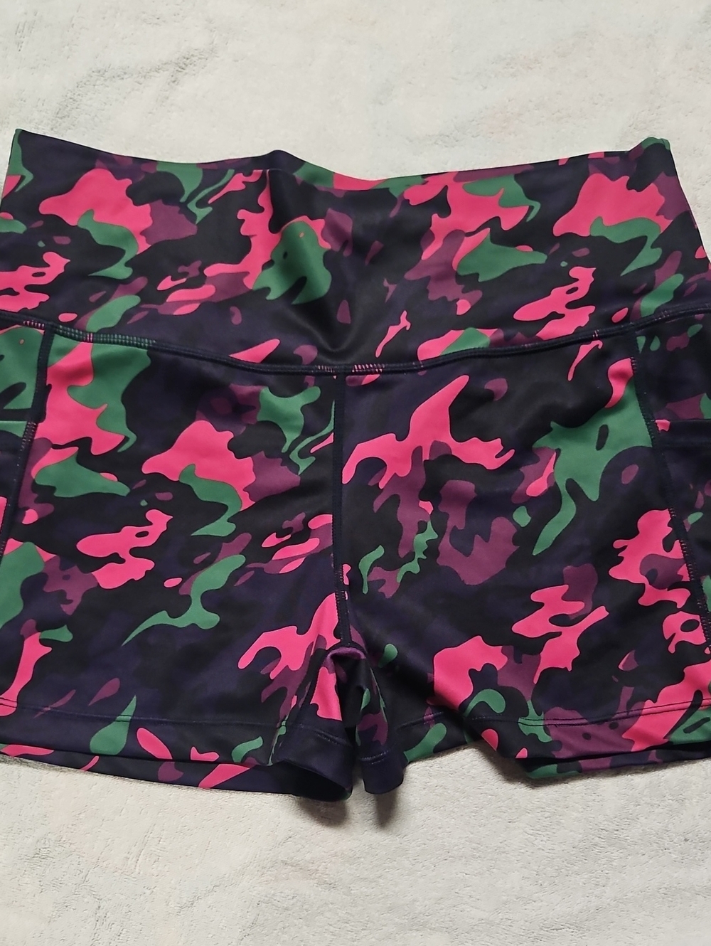 Constantly Varied Gear Pink & Green Camo Bike Shorts
